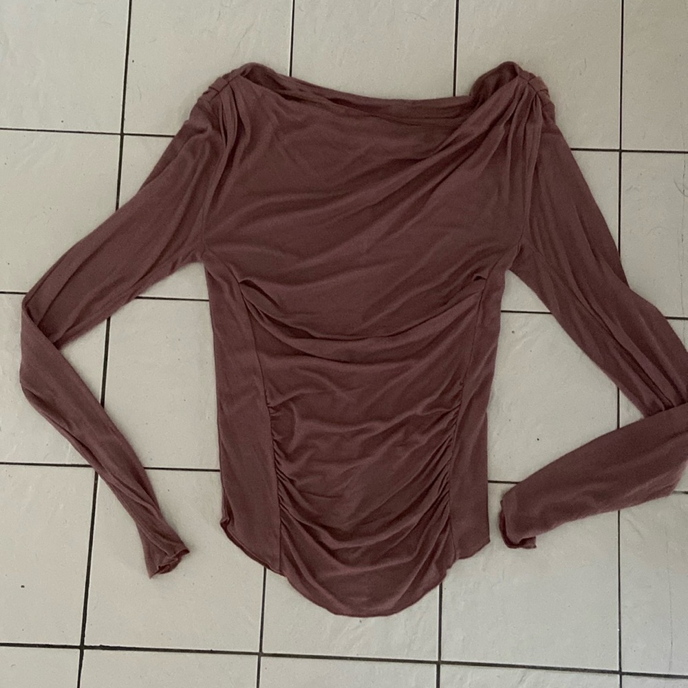 Free People Mauve Long Sleeve Top